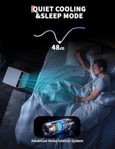 GarveeHome Portable Air Conditioner, Energy Efficient 8000 BTU AC, Window Kit & Remote, 24H Timer, Portable Air Conditioner with Vent. 6