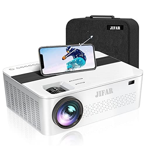 JIFAR Projector 4K with 5G WiFi & Bluetooth,2000ANSI Outdoor Projector with 450" Display,Movie Projector Support 4K,Dolby Audio,Zoom,Keystone,20W Speaker,4K Home Projector for TV Stick,iOS,Android,PS5