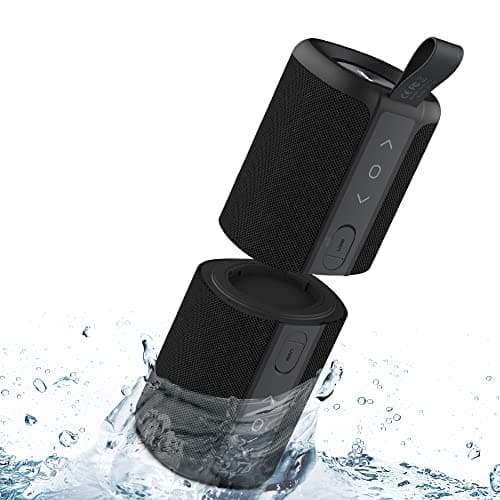 KOVE Commuter 2 - Black Bluetooth Speakers, Portable, Wireless with HD Louder Volume, Deep Bass Subwoofer, Microphone, IPX7 Water Resistant - Boom Box for Home, Outdoor or Travel, Split Speaker