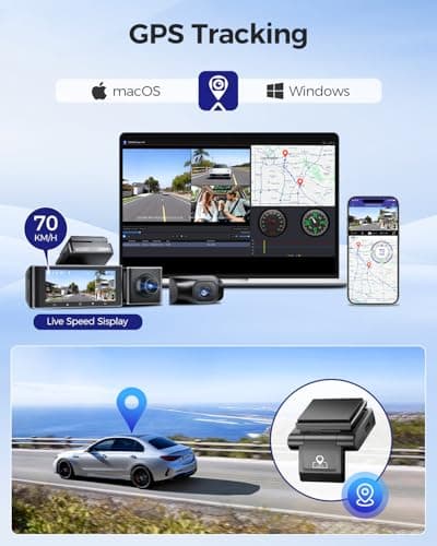 AZDOME M550 Max 4K 3 Channel Dash Cam, Dual STARVIS Sensors, 4K+2.5K+1080P Front and Rear Inside Triple Car Camera, Built-in WiFi GPS, 64GB Card Included, IR Night Vision (M550 Max) 6