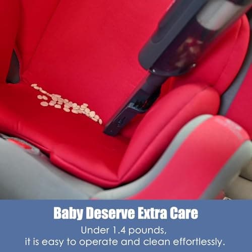 PROMOMO Handheld Vacuum Cordless, Lightweight 1.4lb with Powerful Suction, Charging Dock, Single Touch Empty and Detachable Dust Cup, Portable Mini Car Vac for Home Pet Car 8