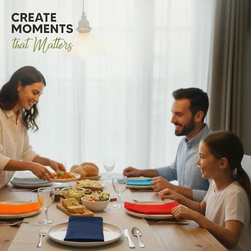 Utopia Kitchen Multi Color Cloth Napkins [12 Pack, 18x18 Inch] Absorbent Cotton Blend Washable and Reusable for Dinner, Restaurant, Lunch, Wedding and Hotel 5