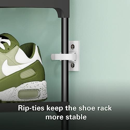 ciecie Shoe Rack 10 Tiers, Shoe Organizer, Shoe Racks for Closet, Metal Frame Shoe Shelf for Entryway, Tall Shoe Rack, Narrow Shoe Racks 8