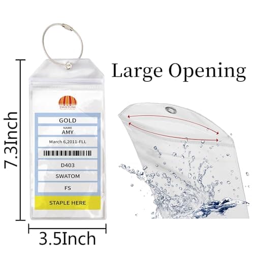 SWATOM Cruise Luggage Tags for Suitcases 4 Sets Carnival, NCL, Princess & MSC Waterproof Clear Luggage Bag Tag Holders for 2025 & 2026 Cruise Ships Essentials 5