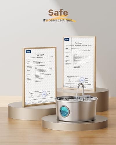 Cat Water Fountain Stainless Steel: Cat Fountain for Drinking - 108oz/3.2L Pet Water Fountain for Cats Indoor - Quiet Water Fountain for Cats - Faucet Pet Fountain - for Small and Medium-Sized Pets 8