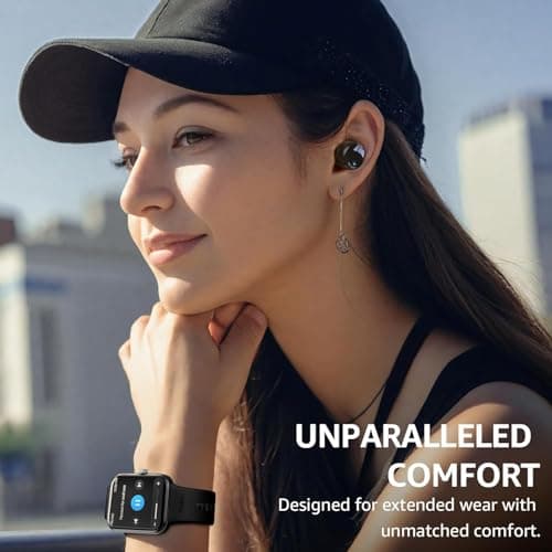 TOZO T6 Wireless Earbuds, Bluetooth 5.3 Ear Buds, Stereo Sound in Ear Headphones, 50 Hours Playtime, Wireless Charging Case, APP Customizable EQs, IPX8 Waterproof Earphones 6