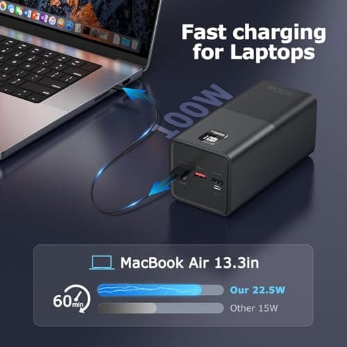 ZKpilse 100W Portable Charger Power Bank 50000mAh Fast Charging USB C Laptop External Battery Pack Power Bank, 4 Outputs 3 Inputs LED Display Mobile Phone Portable Power Banks for Travel Camping 2