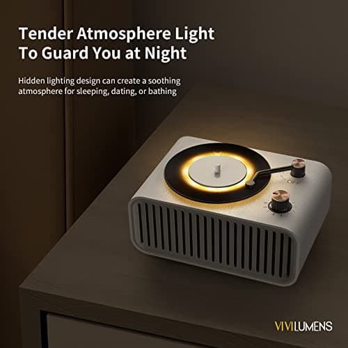 Vivilumens Speakers Bluetooth Wireless, 3 in 1 Portable Cute Speakers Vintage Style with Aromatic, Small LED Night Light for Home Office Decor, Ideal Gifts for Birthday, Anniversary 8