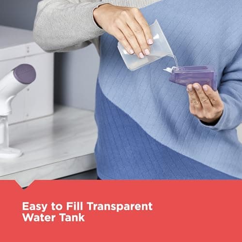 BLACK+DECKER Compact Handheld Steamer, HGS012P, 25-Second Heat Up, 1000 Watts, Removes Wrinkles from Fabrics, Clothing and Upholstery 8