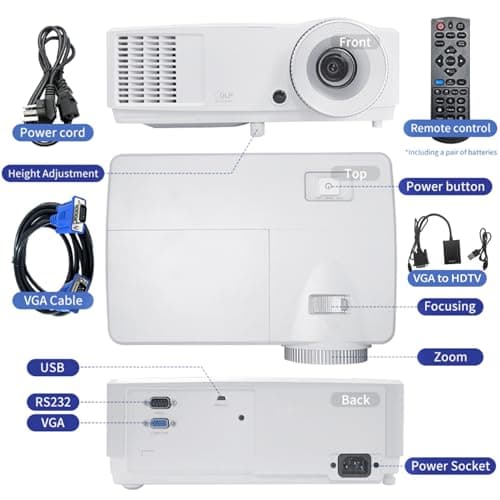DLP Business Projector 3300 Lumens High Brightness Projector for Office Large and Clear Daytime Display 8