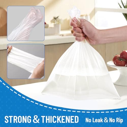 LainNeala Small Trash Bags 4 Gallon, 100 Count Small Garbage Bag Bathroom White Mini Trash Bag Trash Can Liners Unscented Small Garbage Bags for Bathroom Can 4