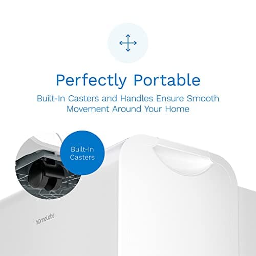 hOmeLabs Dehumidifier for Home, Office, Basements with Powerful Moisture Removal, Humidity Control, Auto Shut-off, Quiet Operation - 3,000 Sq Ft (35 Pint) 6