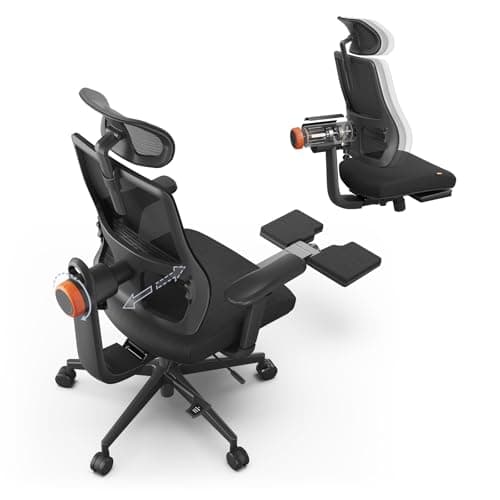 Newtral Ergonomic Office Chair - Home Office Desk Chair with Adaptive Lumbar Support, with Footrest, 4D Armrest, Adjustable Seat Depth & Height