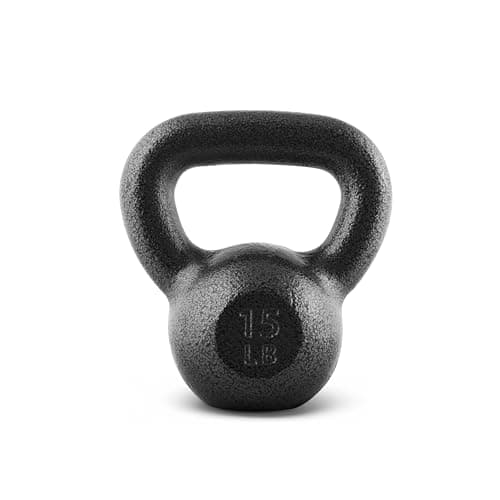 CAP Barbell Black Cast Iron Kettlebell | 15 Pounds