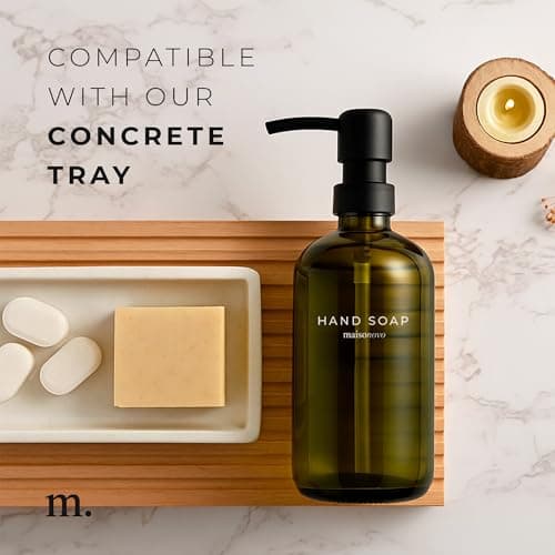 MaisoNovo Soap Dispenser 2-Piece Set | 16.9oz Green Bottles with Black Plastic Pumps 8
