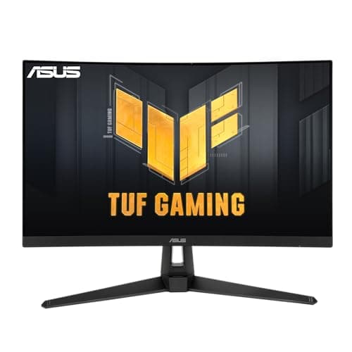 ASUS TUF Gaming VG27WQ1B 27” Curved Monitor, 1440P WQHD (2560 x 1440), 165Hz (Supports 144Hz), 1ms, Adaptive-sync/FreeSync Premium, Extreme Low Motion Blur, Eye Care, HDMI DisplayPort, HDR10