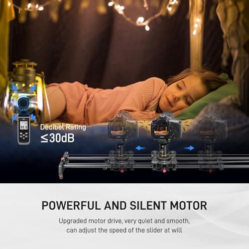 GVM 48"/120CM Carbon Fiber Motorized Camera Slider, Professional Camera Slider with Remote Control, Support Video Mode, Time Lapse Photography, Horizontal, Tracking and 120° Panoramic Shooting 5
