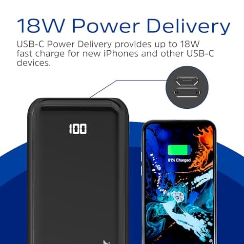 Energizer USB-C Portable Charger, 20000 mAh Power Bank Fast Charging Lightweight Battery Pack Compatible with Android/iPhone 15 16 Plus Pro Max/iPad Tablet and etc_UE20011PQ 5