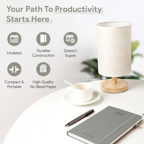 Undated A5 Weekly Planner 2024 - Grey, Monthly, Blank, ADHD Planner With Stickers 5