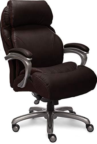 Serta Big and Tall Executive Office Chair with AIR Technology and Smart Layers Premium Elite Foam, Supports up to 400 Pounds, Bonded Leather - Brown