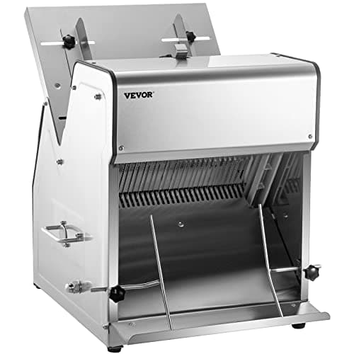VEVOR Commercial Bread Slicer - 12mm Thickness, 31 Slices, Electric Toast Cutter, 110V 10