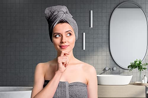 Tens Towels Pack of 4 Extra Large Bath Towels 30 x 60 Inches, 100% Cotton, Larger & Lighter Weight, Quicker to Dry, Super Soft and Absorbent, Perfect for Bathroom, Dark Grey 5