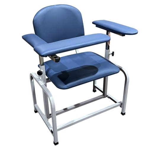 Helsevesen Cushion 22" Padded Phlebotomy Chair, Lab Blood Drawing Chair for Hospital, Lab Draw Chair and Medical Facilities, Blue 9