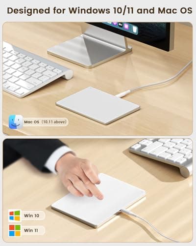 Seenda Slim USB Wired Mac Touchpad with Multi-Touch, Aluminum Glass Surface for MacBook Pro, Air, iMac 5