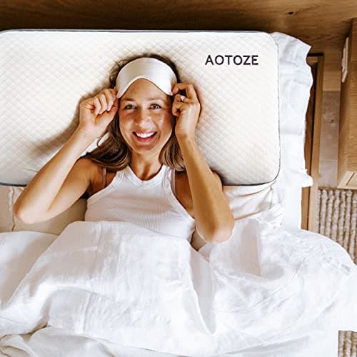 AOTOZE Best Firm Memory Foam Pillow, 28 x 15 x 4.5 inch, CertiPUR-US Certified, Breathable, Washable Pillowcase, 3-Year Warranty 5