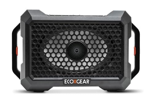 ECOXGEAR Defender: Outdoor Portable Bluetooth Speaker, 121dB Massive Sound, Waterproof and Drop Proof, with LED Party Lights, Pair up to 100, 25+ Hours Playtime (Black Oak)