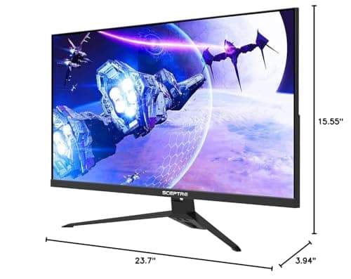 Sceptre New IPS 24-inch Gaming Monitor 180+Hz DP x2 HDMI x2 1ms 100% sRGB Build-in Speakers Machine Black 2026 (E248B-FPT168 Series) 8