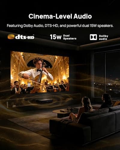 WEMAX Nova Pro 4K Ultra Short Throw Projector, 150" ALPD Laser TV with Smart Google TV, 2100 ISO Lumens, Dolby Audio DTS-HD, UST Projector for Movie, WiFi Bluetooth, Built in Google Assistant 6