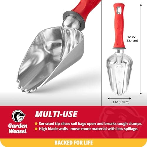 Garden Weasel Potting Scoop - Oversized | Dig and Transport | Planting and Gardening Hand Digging Tools, Heavy Duty Soil Scoop, Mini Gardening Shovel | 91362 5