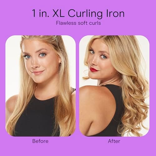 Conair Double Ceramic 1-Inch Long Barrel Curling Iron, 1-Inch Barrel Creates Classic Curls to Loose Waves, Hair Curler for Use on Short, Medium, & Long Hair, White/Rose Gold 11