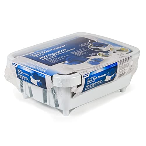 Camco RV Mini Dish Drainer & Tray - Features a Sloped Drain Tray Design, Heavy-Duty Construction - Ideal for Small Spaces, Apartments, Boats, and More -9.5" L x 11.7" W x 4.75" H - White (43511) 10
