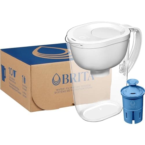Brita Water Pitcher, Everyday Elite Filter, Removes 99% of Lead, Includes 1 Filter, 10-Cup Capacity, White 14