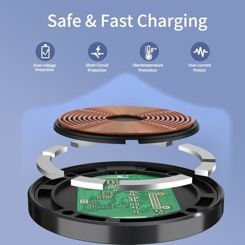 for MagSafe Charger 2 Pack, Magnetic Wireless Charging Pad for iPhone 17/17 Pro/17 Pro Max/Air/16 15 14 13 12 Pro Max Plus & AirPods 2 3 Pro, Strong Magnet, Aluminum Alloy, USB-C/A Ports, Solid Black 9