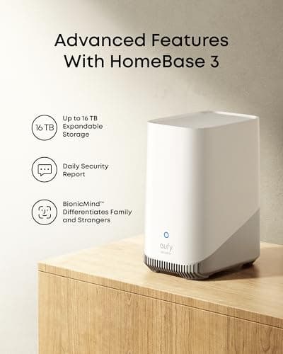 eufy Security SoloCam E42 4-Cam Kit (HomeBase S380), 4K Security Camera Wireless Outdoor, Solar Powered, AI Motion Tracking, Strobe Light, Pan & Tilt, Facial Recognition, Local Storage Up to 16 TB 9