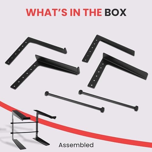 Pyle Portable Adjustable Laptop Stand - Anti-Slip Standing Table Monitor or Computer Desk Workstation Riser with Level Height Alignment for DJ, PC, Gaming, Home or Office 7