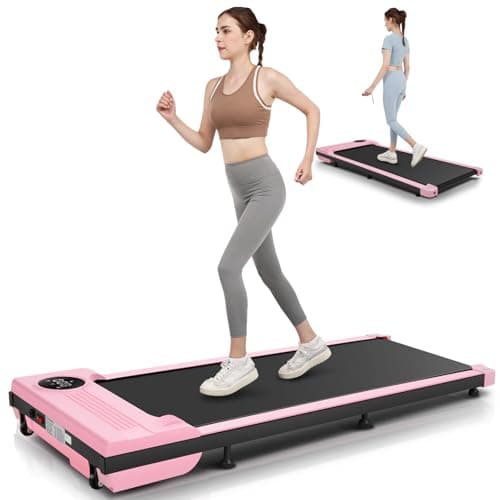 Under Desk Treadmill, Walking Pad Treadmill for Home Office, 2.5 HP Portable Walking Treadmills 300 lb Capacity, Compact Walking Jogging Running Machine with Remote Control and LED Display 8