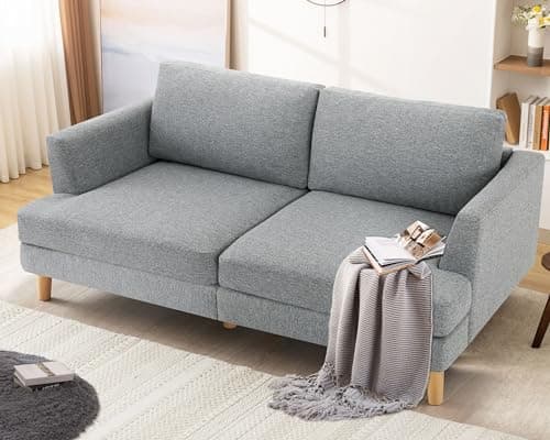 Small Loveseat Sofa for Living Room - 70'' Grey Couch with USB for Bedroom and Office - Modern Love Seat Sofa Deep Seating for Apartment Furniture - Comfy Two Seater Couches Sleeper Sofas (Gray)