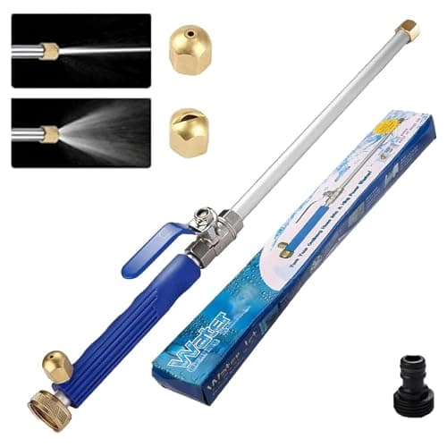 Car Pressure Washer, Patio Cleaner, 2-in-1 Cordless High Pressure Washer Nozzle for Garden Hose, 2025 Upgrade Portable Power Washer with 2 Tips & Quick Connectors for Home, Deck, Fence Cleaning (Blue)
