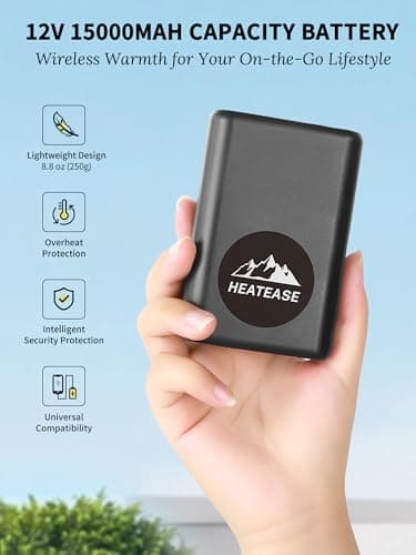 Heated Blanket Battery Operated, 12V Portable Wearable Heated Shawl Poncho with 3 Heating Modes,Electric Heating Outdoor Blanket Throw for Camping,Traveling,Picnics,Car,50''X70'' 5