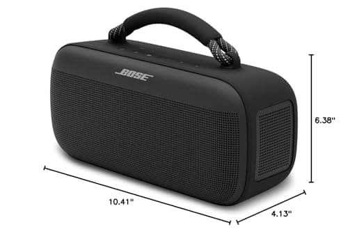 Bose SoundLink Max Bluetooth Speaker - Portable Wireless Party Speaker, IP67 Waterproof, Rope Handle, Up to 20 Hours of Playtime, USB-C, Built-in 3.5mm AUX Input, Black 10