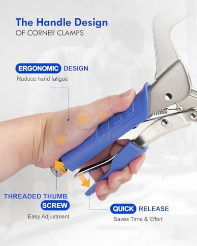DRAGONITE Heavy Duty C Clamp, Vise Grip Locking Pliers With Swivel Pads, 15 Inch Face Clamp for Woodworking, Welding and Pocket Hole Joinery, 2 Piece 5