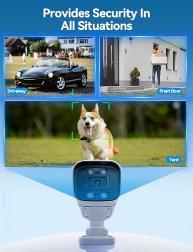FOSCAM 3K 5MP Security Cameras Wireless Outdoor, 5GHz&2.4GHz WiFi Camera for Home Security, 120° FoV Outside Surveillance Cam, AI Human/Vehicle Detection, 66FT Color Night Vision, 120dB Siren, IP66 7