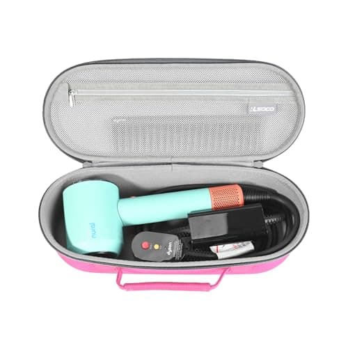 RLSOCO Travel Case for Dyson Supersonic/Supersonic Nural Hair Dryer & Dyson Airwrap/Airwrap i.d./Airwrap Co-anda2x Multi-Styler, Storage Hair Dryer/Airwrap Only for easy travelling - Pink