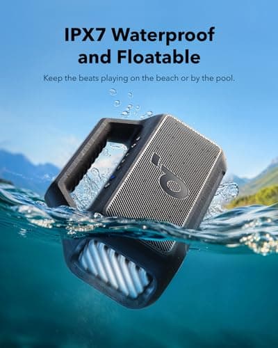 Soundcore Boom 2 by Anker, Outdoor Speaker, 80W, Subwoofer, BassUp 2.0, 24H Playtime, IPX7 Waterproof, Floatable, RGB Lights, USB-C, Custom EQ, Bluetooth 5.3, Portable for Camping and Beach - Black 5