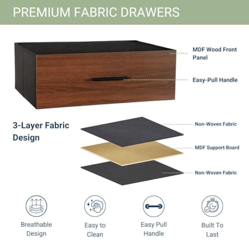 Modern 6-Drawer Dresser with Spacious Storage,Sturdy Wood Frame, and Large Capacity Drawers, Dressers for Bedroom, Home Organization Storage for Living Room or Hallway, Walnut 7
