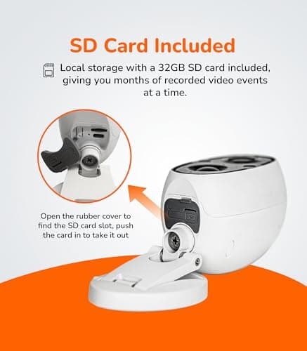 Sensforge 2.5K Indoor Outdoor Battery Camera, Smart AI Detection, Spotlight & Color Night Vision, Magnetic Mount, Dual-Band Wi-Fi (2.4G/5G), 32GB SD Card, Free Basic Plan, Optional Subscription 7